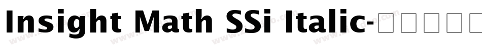 Insight Math SSi Italic字体转换